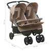 Twin Stroller Taupe Steel