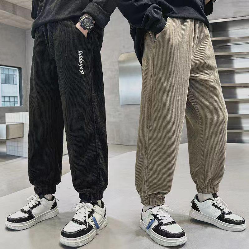 2024 Boys' Autumn Sweatpants: Trendy Spring/Fall Style for Children's Sporty Wear