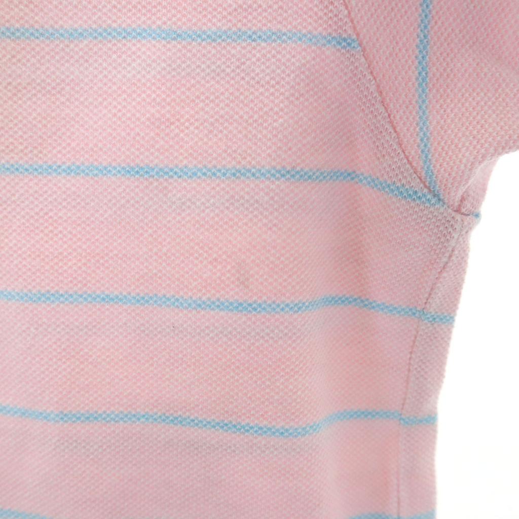 Polo by Ralph Lauren Border Pattern Short Sleeve Polo Shirt M Pink Fawn Men's Used