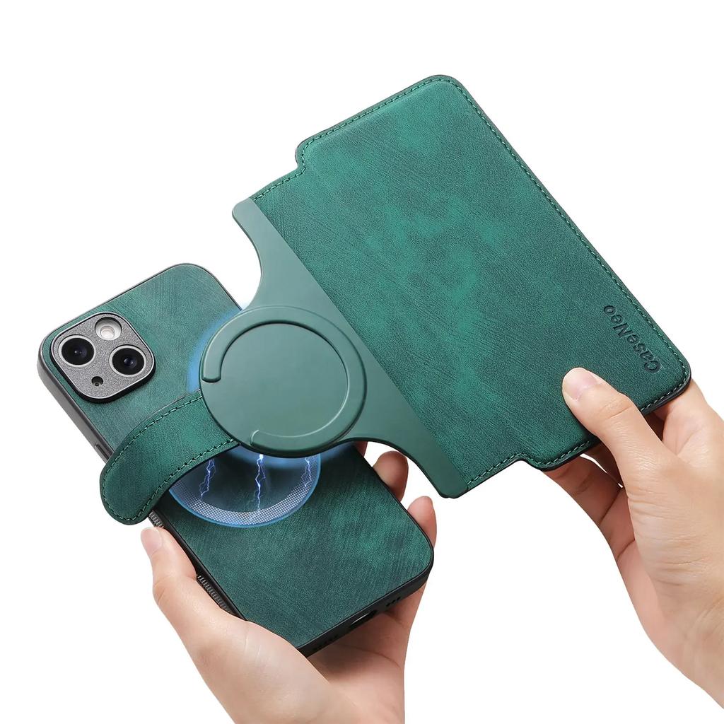 For Magsafe Flip Leather Cover For Xiaomi 14T Pro Removable Magnetic Wallet Card Holder Phone Case for Xiaomi Mi 14 T Pro Bag