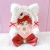 Cat-eared decorated plush pouch, ita bag, clear bag, clear mini pouch, bag, pouch, fan goods, fan bag, mini bag, handbag, gift, present, spring,