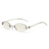 Fashionable New Sunglasses, Retro Y2K Millennium Hot Girl Frameless Gold Wire Ins Sunglasses