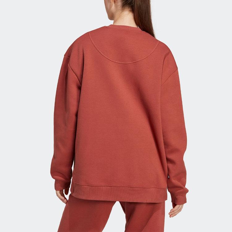 adidas X Stella McCartney Sportswear Solid Color Crewneck Sweatshirt Women Sweatshirt Brown IC5978