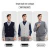 Hengyuanxiang Men's Pure Wool Button Vest Cardigan