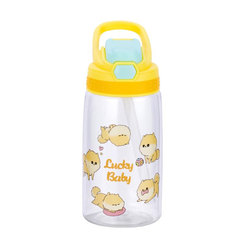 Детская мультяшная чашка-утка с ручкой Студенческая корейская креативная большая чашка с соломинкой Opp bag packaging 480ml жёлтый