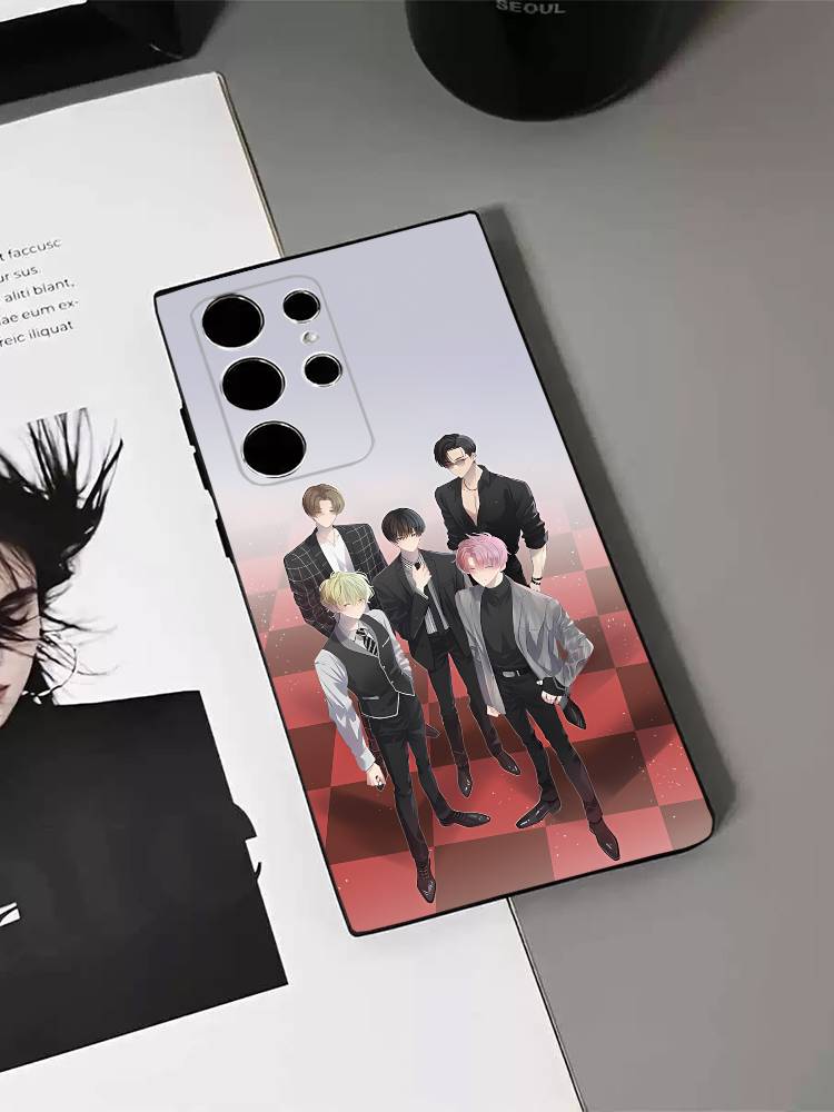 

T-Tamon C-Comics Kun Ima Docchi Для Samsung S26,S24,S21,S22,S23,S30,Ultra,S20,Plus,Fe,Lite,5G Черный Чехол для Телефона SamsungS21lite
