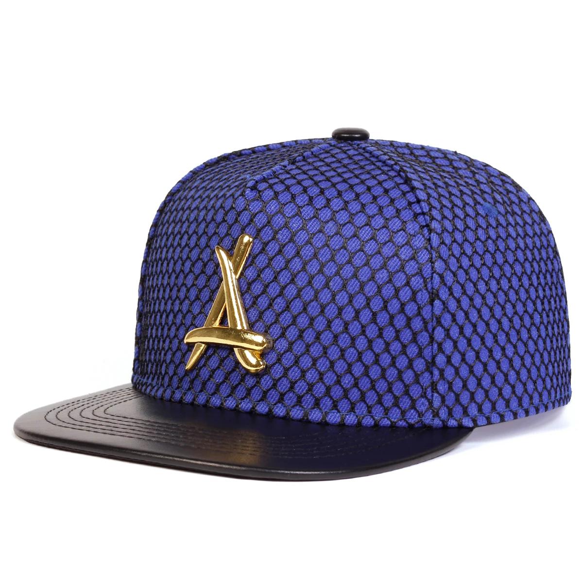 

Unisex Metal Triangle Label Mesh Hip Hop Hat Outdoor Adjustable Casual Baseball Caps Sunscreen Hat