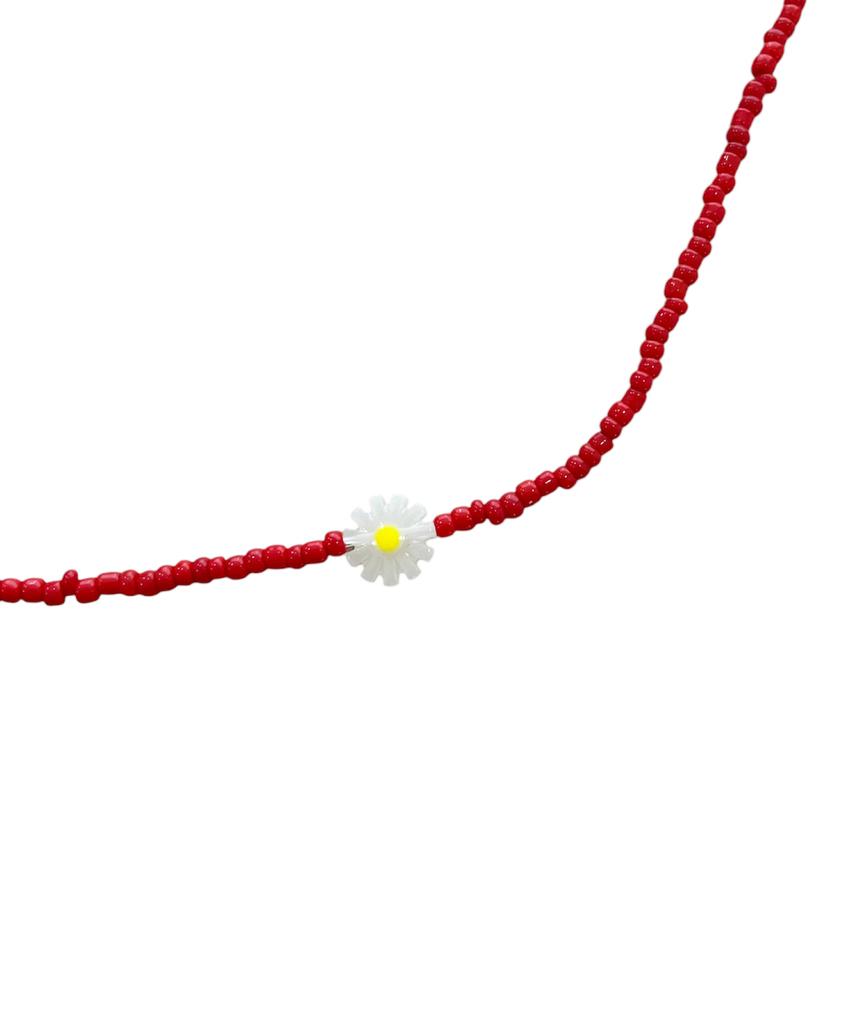 Sk8Er Rock Strawberry Beads Necklace ((Red))