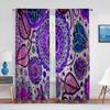 Purple Paisley Based on Traditional Eastern Pastel Design Tulle Curtain for Living Room Bedroom Decor Sheer Voile Window Curtain