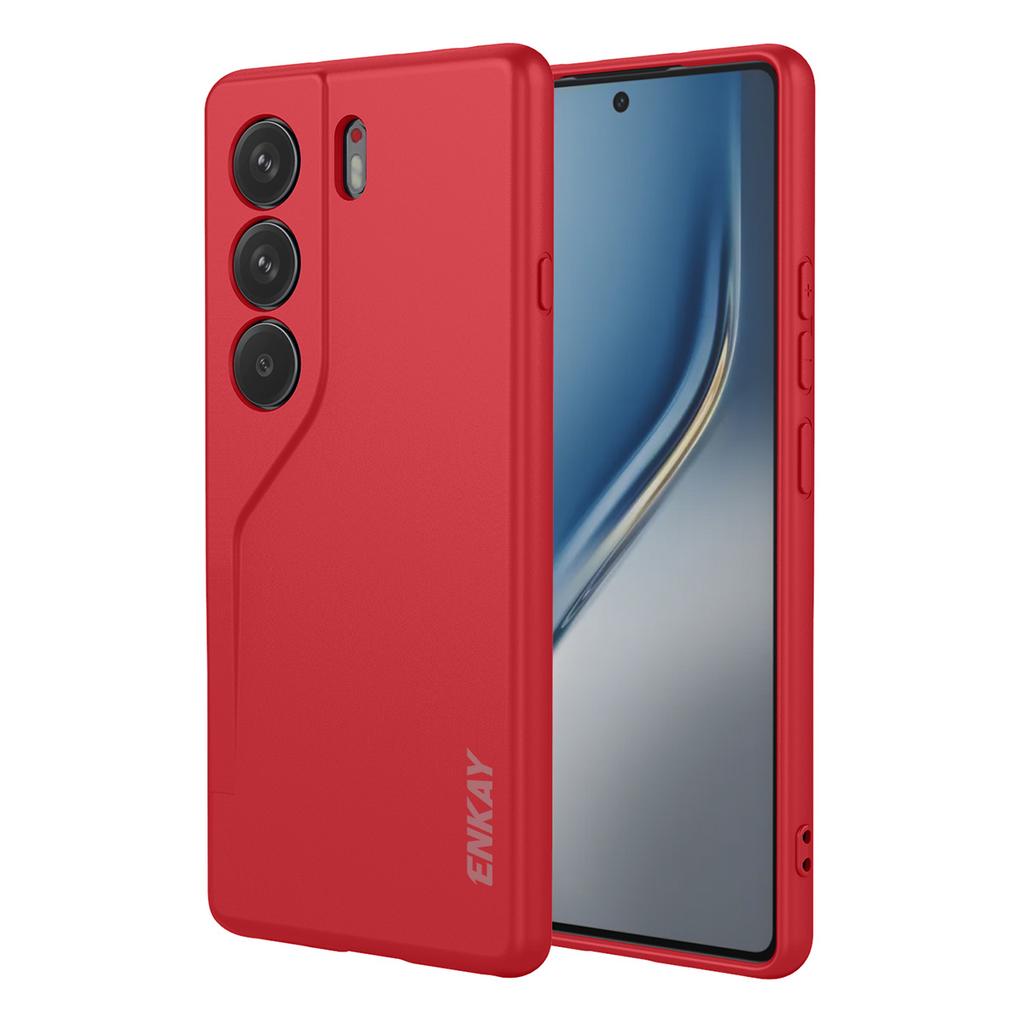 For TECNO Camon 40 Pro 4G Silicone Case ENKAY HAT PRINCE Straight Edge Cell Phone Back Cover