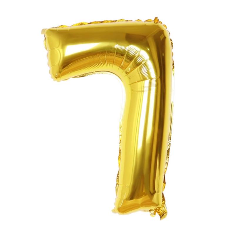 32-Inch Aluminum Foil Number Balloons Gold Silver Birthday Baby One Year Old Decorative Photography Balloons Celebration Supp...