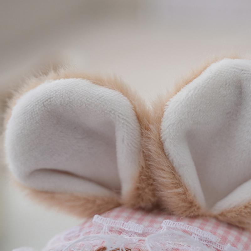 Kawaii Creative Hat Rabbit Plush Toy Keychain Cute Cartoon Rabbit Keychain Pendant  Backpack Decoration Birthday Gifts