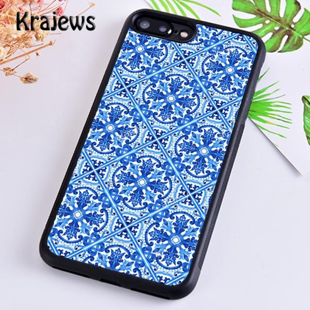 Krajews Ancient Floral Tiles Phone Case Cover For iPhone 17 Air 16 15 14 plus 12 pro max coque Shell Fundas