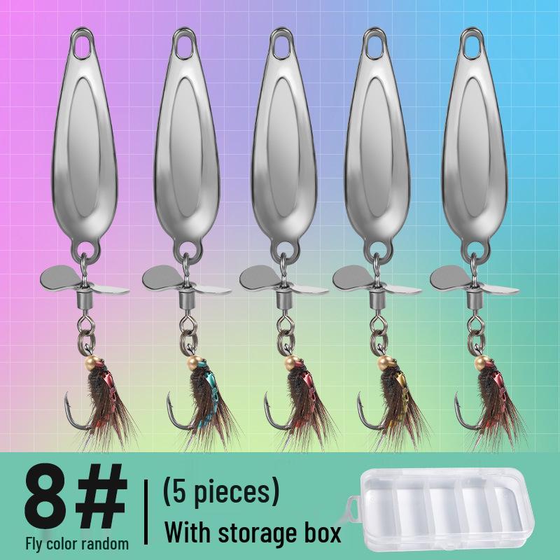 Micro Sequins Casting Iron Fly Fishing Hook Set for Minnows, White Stripes, Crucian Carp, and Freshwater Fish Lures