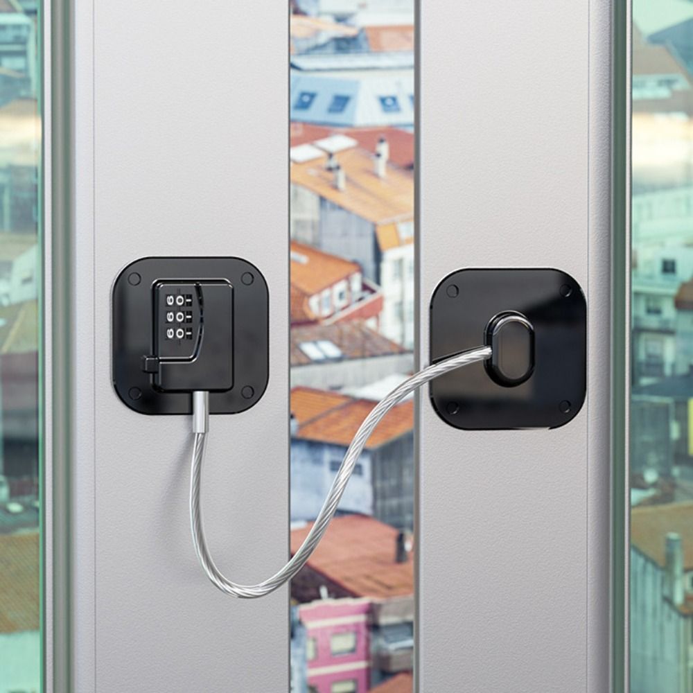 2Pcs 3-digit Baby Safety Password Lock Multi-Functional Window Password Lock  Home Security