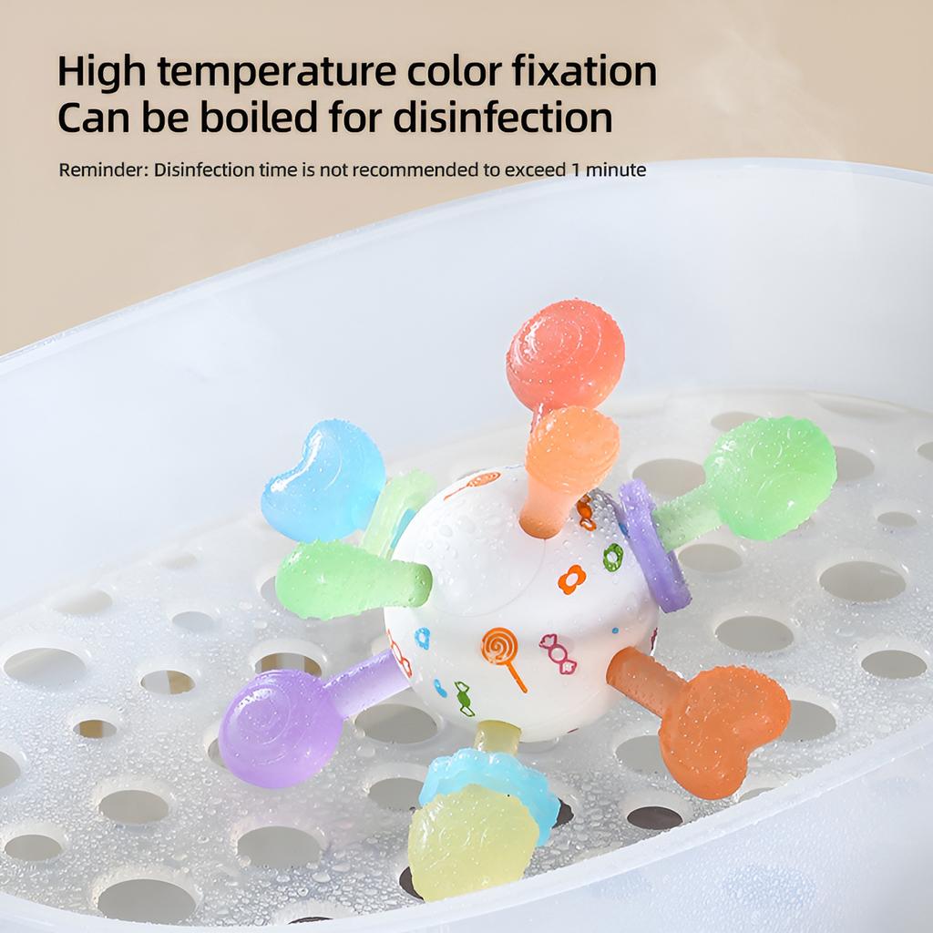 Baby Jelly Ball Teal Toy Fruit Round Ball Player Grab Ball Rattle Sound Toy