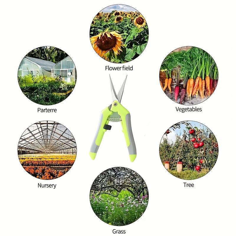 2ks sada zahradních nůžek z nerezové oceli – všestranné nástroje pro zahradnictví a péči o trávník pro zastřihování větví, ovoce a další