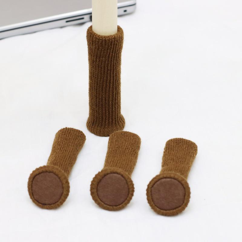 Knitted Chair Leg Covers - Wear-Resistant Anti-Slip Mats for Silent Chair & Table Foot Protection