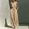 HNXC Women's Fashion Casual Sleeveless V Neck Pants Suits Classic Exquisite
