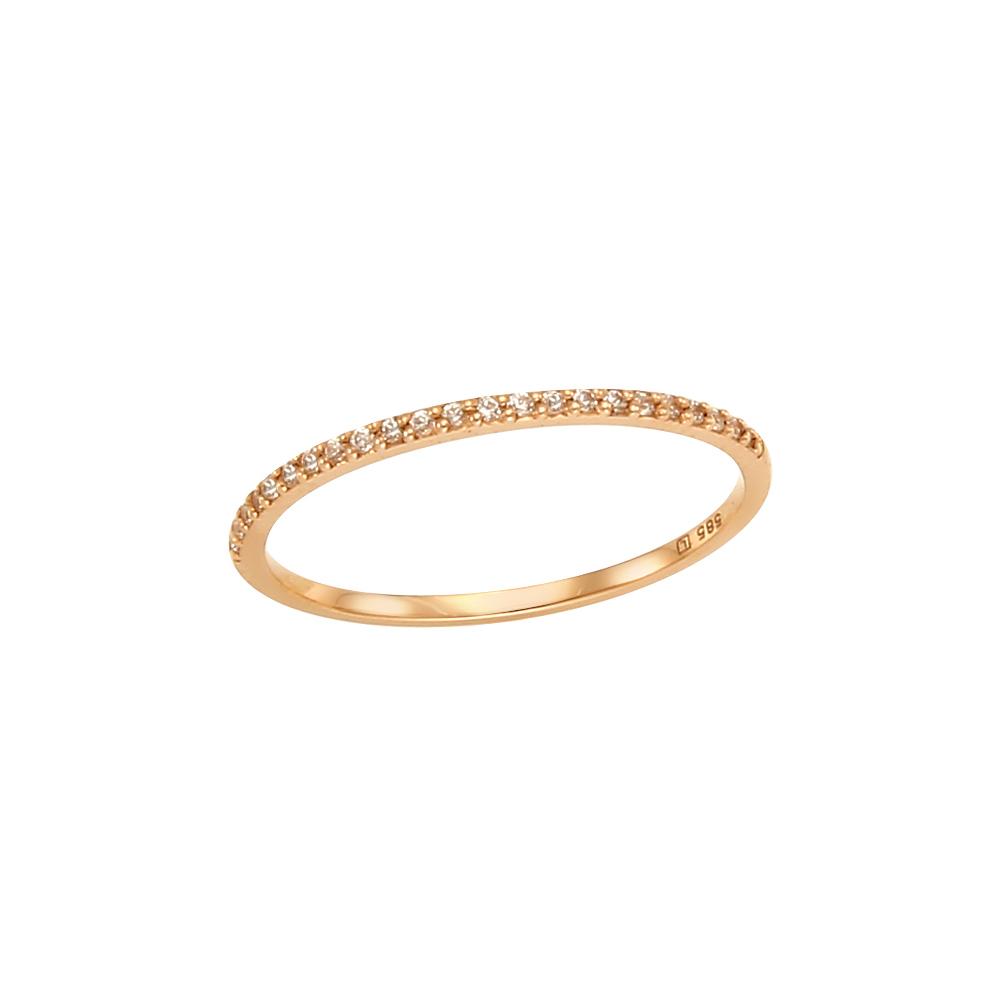 Lloyd Daily Basic Cubic 14K Gold Ring Lrs16111G (B Type)