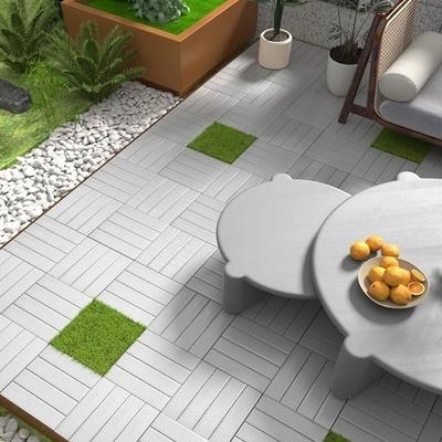 Heavy Duty Recyclable Wood Plastic Diy Interlocking Deck Tiles Waterproof Indoor Outdoor Flooring