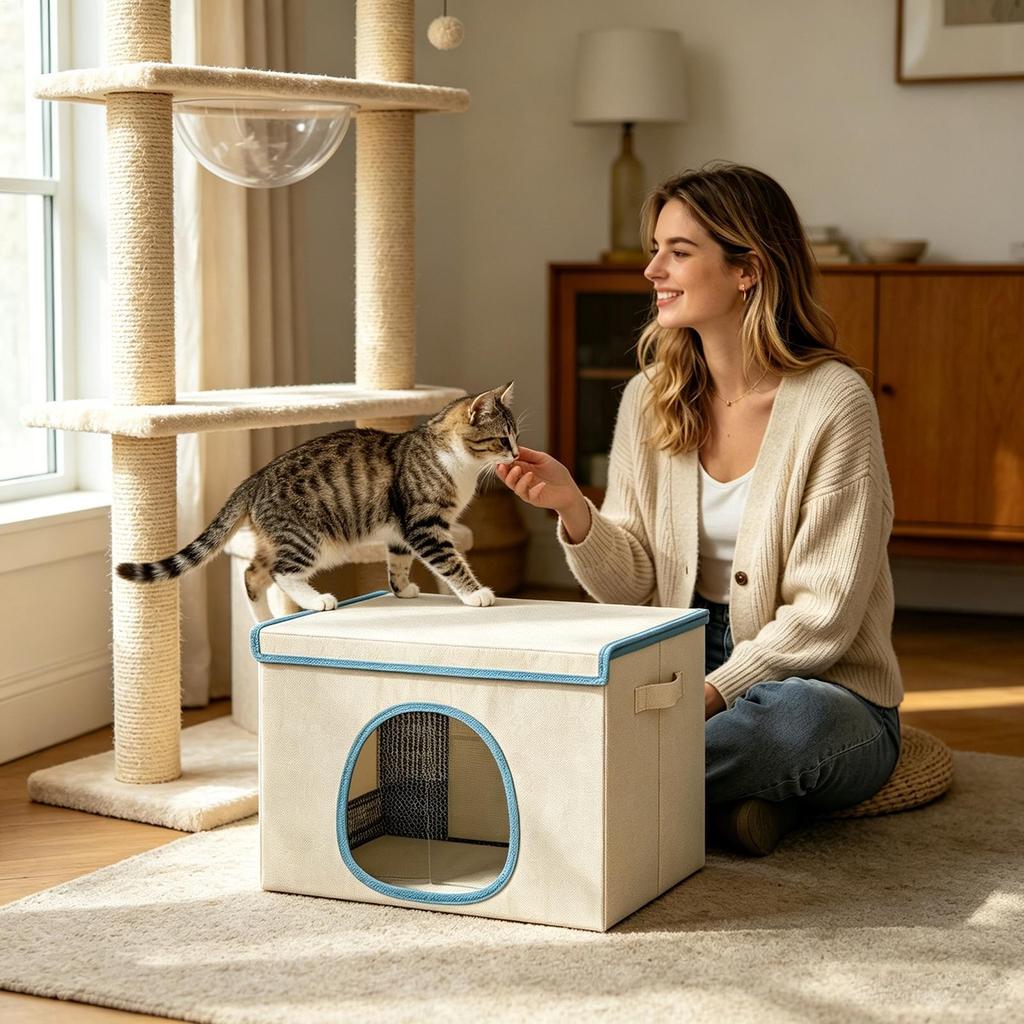 Cooling Cat House for Summer Dog Nest with 6 Ice Packs Cold Dog Shelter for Pet Parents Trainers Animal Lovers Apartment Home
