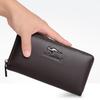 Saqi Kangaroo Men's Long Bifold Leather Wallet & Trendy Zipper Clutch Bag