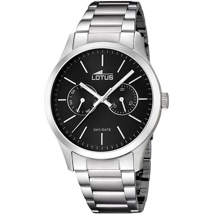 Montre Homme - LOTUS - 15954/3 - Bracelet Métal - Cadran Noir - Multifonction