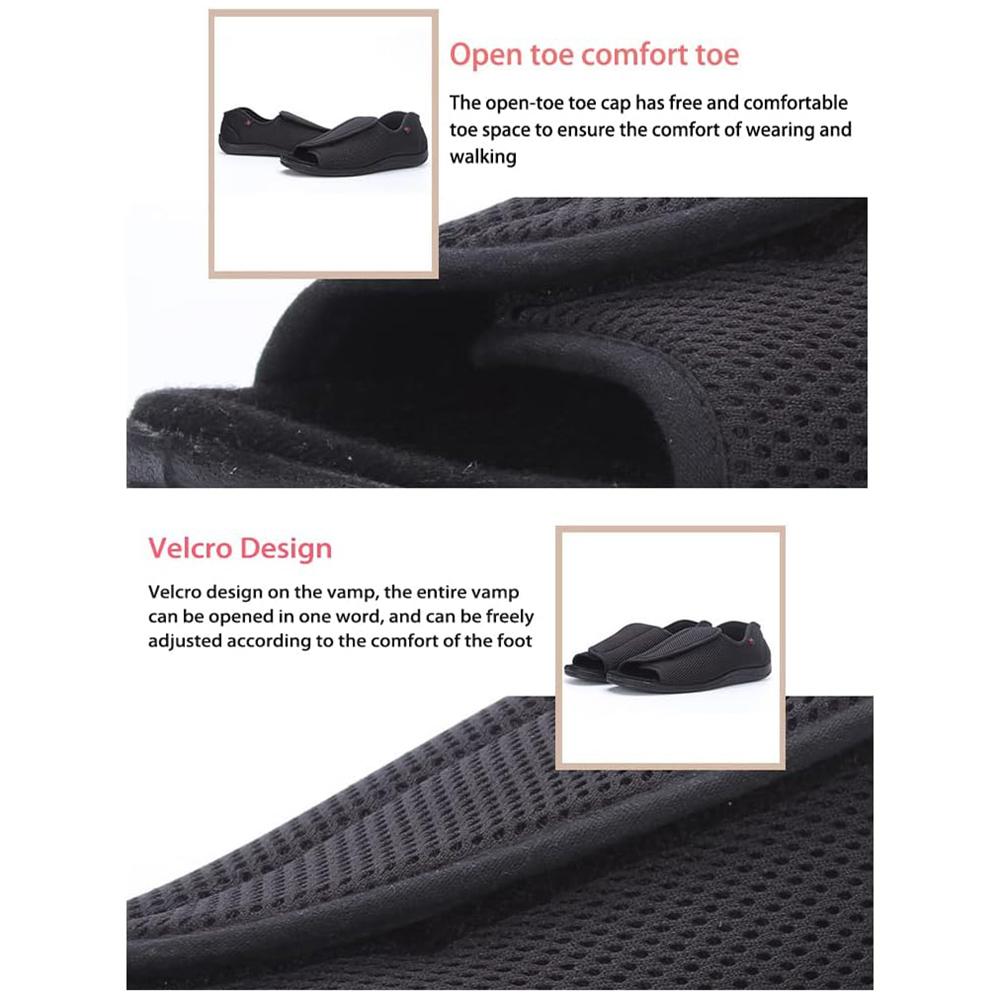 Diabetiker-Wanderschuhe für Damen und Herren, verstellbar, breite Schlupfschuhe, Schuhe gegen geschwollene Füße, Arthritis, Ödeme für ältere Menschen