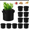 Rectangular Multi-Grid Felt Planter Bag for Vegetables and Flowers