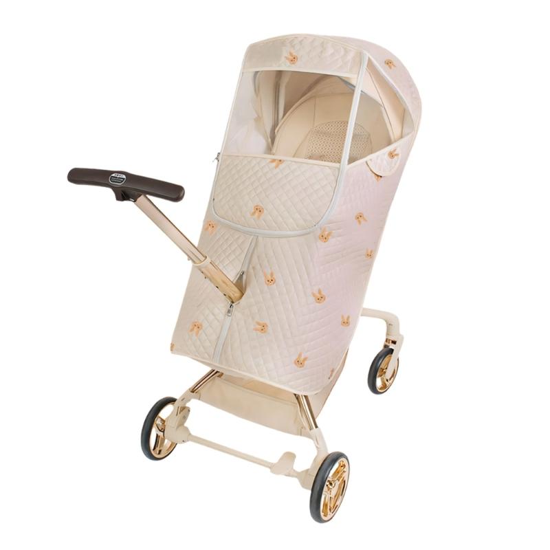 

Waterproof Oxford Fabric Pram Cover Strollers Raincoat Features Secure Straps For Easy Access And Installation