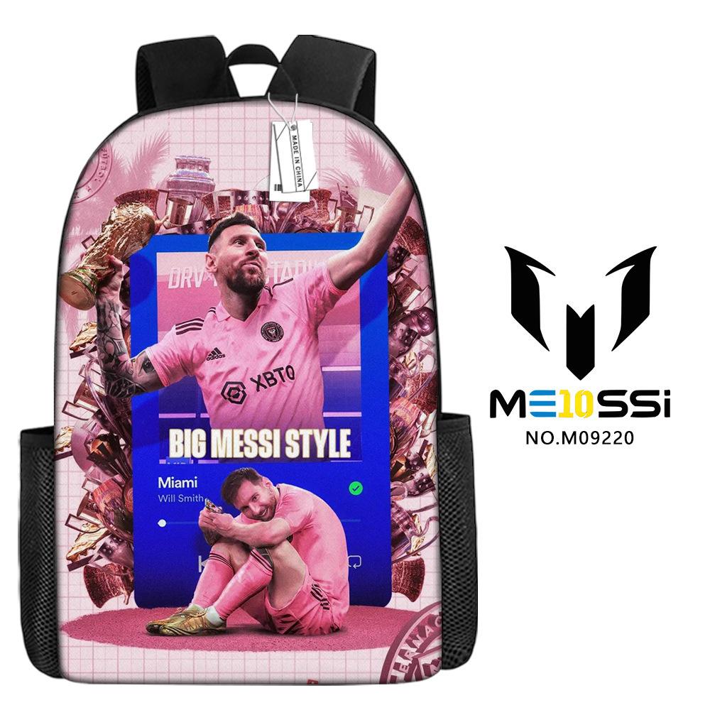 Football Schoolbag Surrounding Primary And Secondary School Students Backpack Miami International Player Backpack Single-Layer Bag