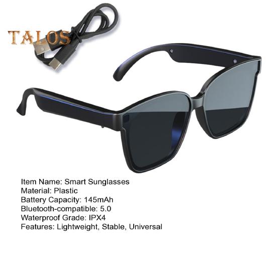 Bluetooth-compatible Smart Sunglasses with Open Ear Audio Voice Control Hands-Free Rechargeable UV-proof Music Glasses Eyewear