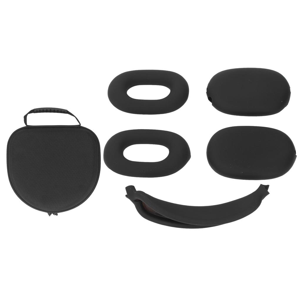 Headphone Case with Ear Pad Case Cover Ear Cup Cover Headband Cover Mesh Pocket Portable EVA Hard He