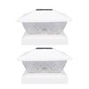 2er-Pack Solar-Pfostenleuchte LED Warmweißes und Weißes Licht Wetterfest Solarbetrieben Terrassen-Zaunpfahlleuchte für Terrasse Veranda