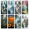 Phone Case For Samsung Galaxy S24 Ultra S23 FE S22 S20 S21 5G S10 S9 Plus S10E S8 Soft Silicone Clear Landscape Art Cover