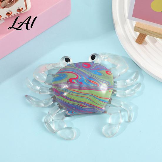 Stress Relief Squeeze Toy Crab Slow-Rising TPR Fidget for Safe Play Kids Cute Transparent Claws Portable Decompression Gadget Adults Slow Rebound
