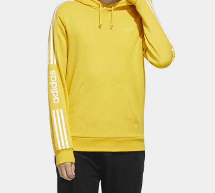 adidas Neo Sweatshirts Men's Yellow Hooded Moderate Regular