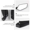 VORCOOL Motorcycle Mirror, Rearview Mirror, Left and Right Set, 0.4 Inches (10 Mm), 0.3
