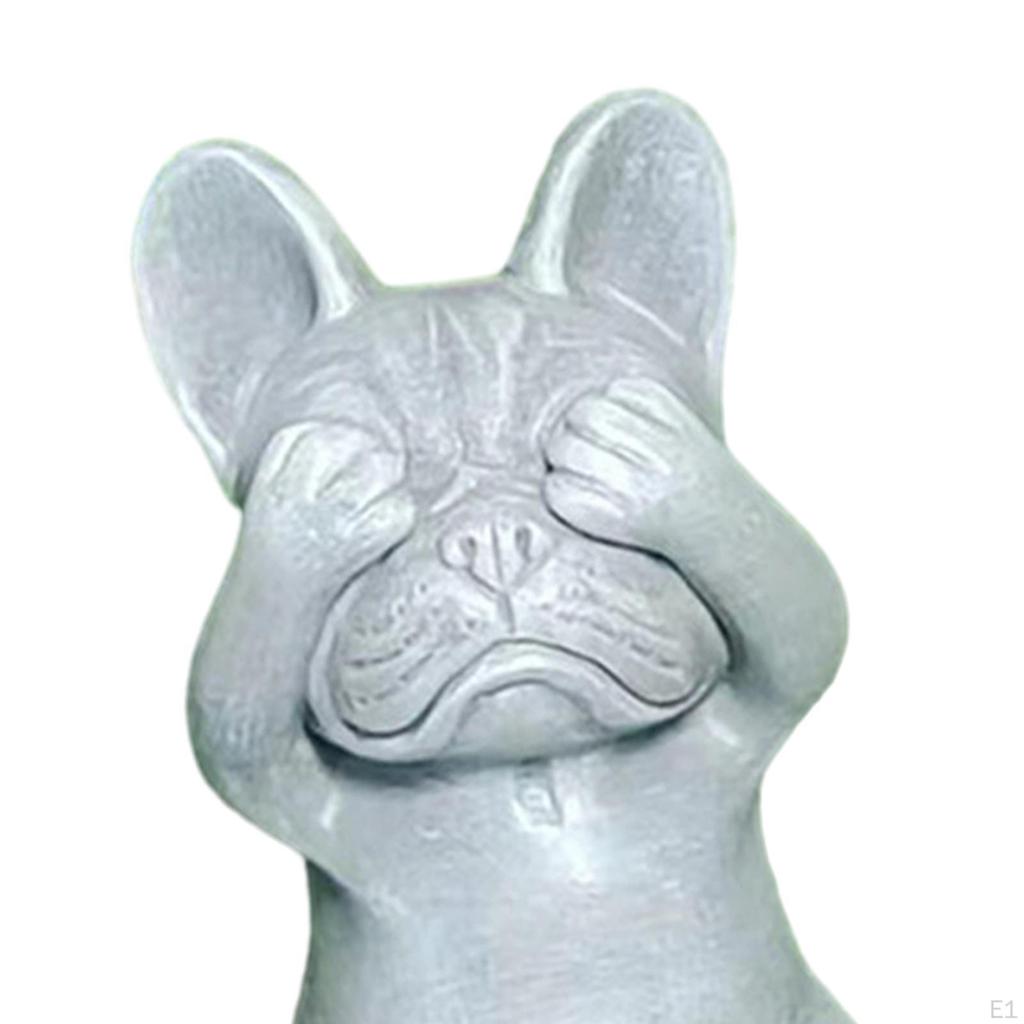 Statue Dog Sculpture Creative Sitting Garden Ornaments Outdoor Flower Beds Decor Gift