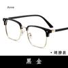 Men's Half Frame Square Myopic Glasses Vintage Business Blue Light Blocking Minus Diopter Eyeglasses Fashion Near Sight Eyewear