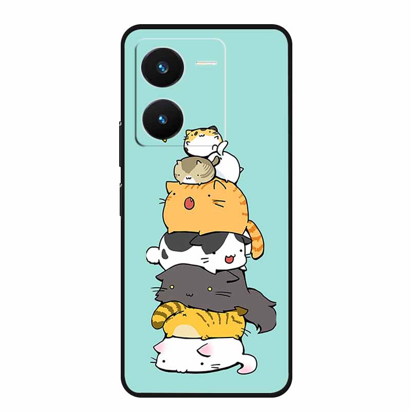 For Vivo IQOO Z8 Case Luxury Soft TPU Silicone Phone Cases for Vivo IQOO Z8X 5G V2314A V2312A Cover Protective Cartoon New Funda