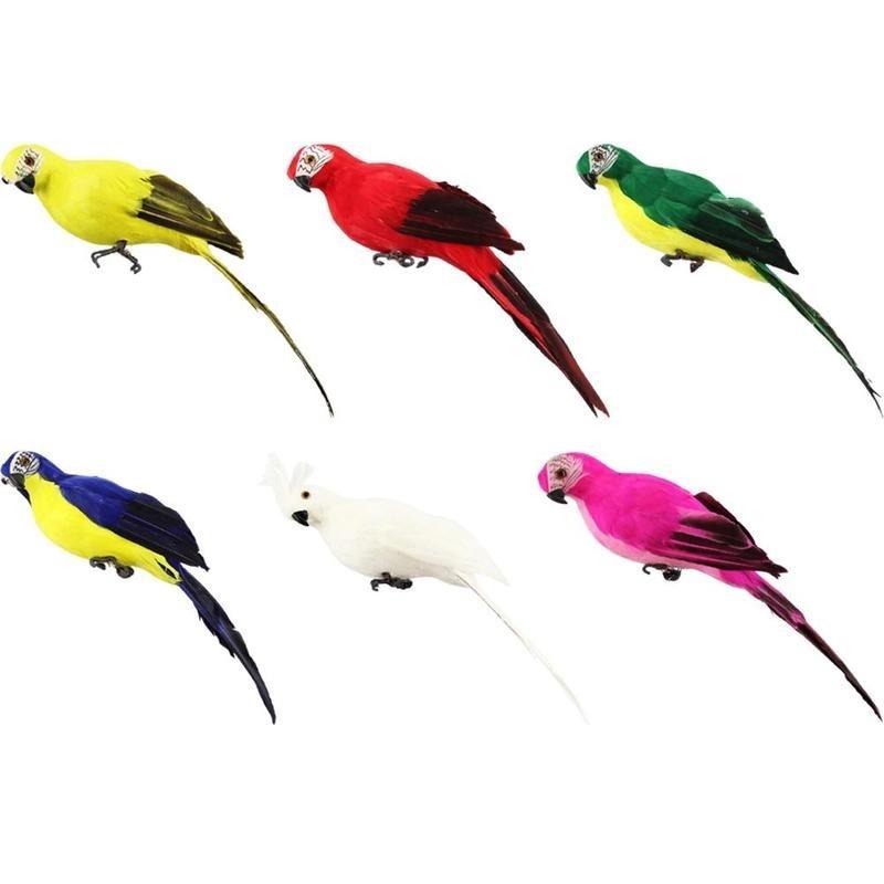 Simulation Parrot Garden Ornaments Creative Feather Lawn Figurine Ornament Animal Bird Outdoor Garden Party Prop Decoration Miniature
