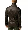 Trench Coat Brown Handmade Stylish Overcoat Men's Genuine Lambskin Real Leather