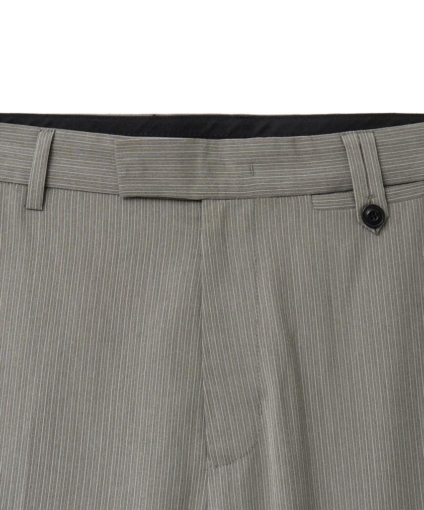 NOIRER Pinstripe Flare Slacks (Gray)