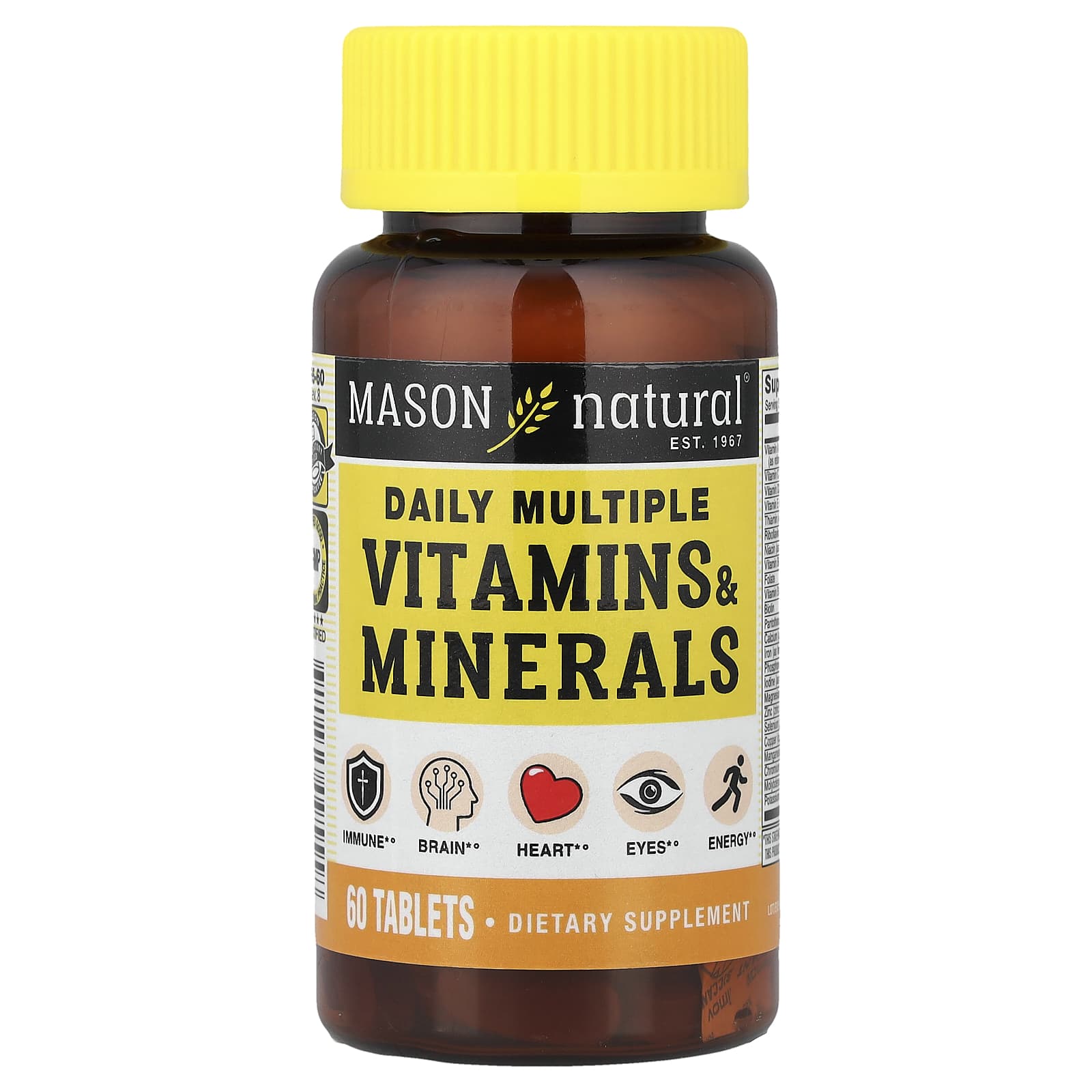 

Mason Natural, Daily Multivitamin & Mineral, 60 Tablets