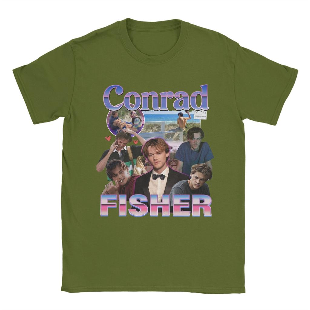 Men's Conrad Fisher The Summer I Turned Pretty Bootleg T Shirts  100% Cotton Clothing Casual Short Sleeve Crewneck Tees T-Shirt