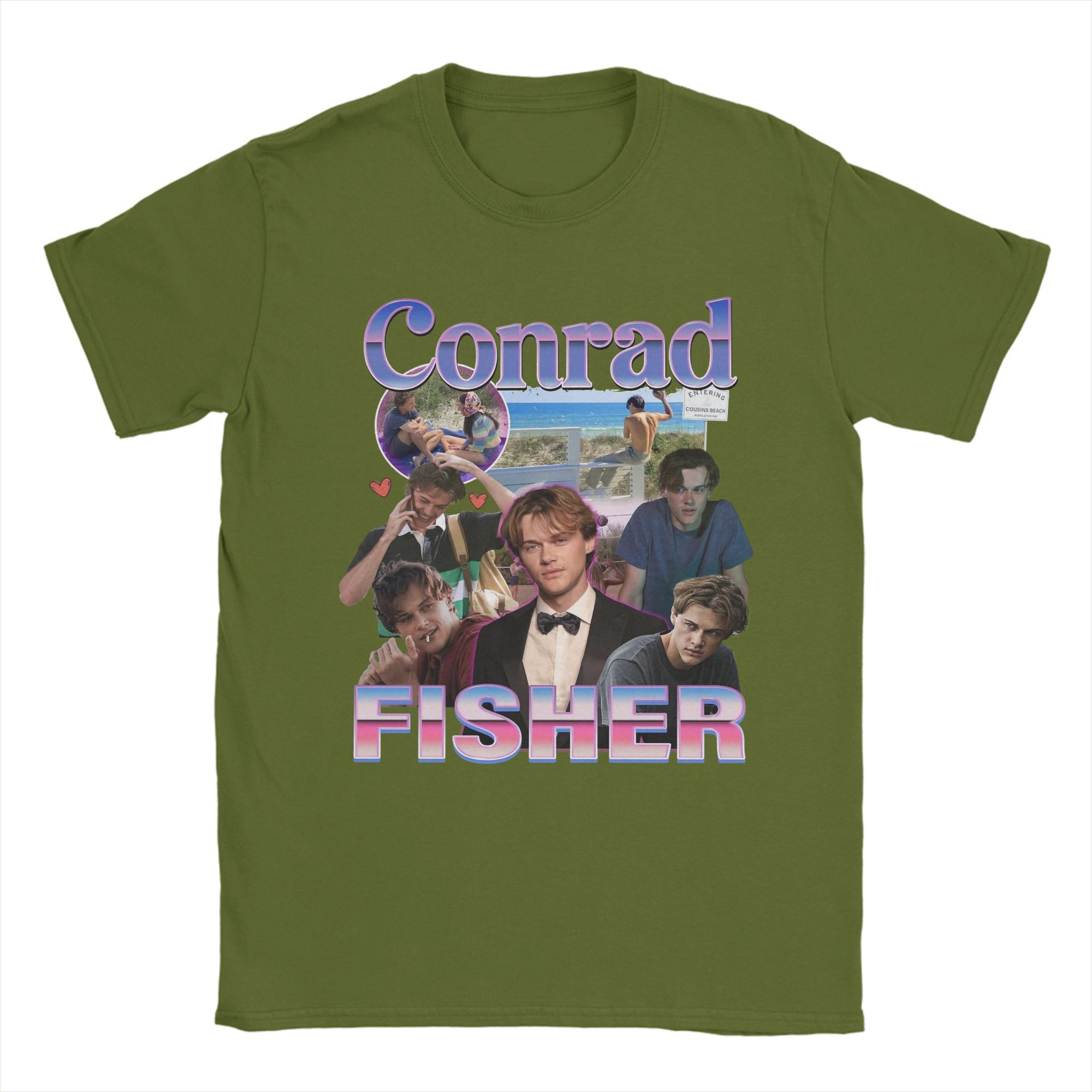 

Men s Conrad Fisher The Summer I Turned Pretty Bootleg T Shirts 100% Cotton Clothing Casual Short Sleeve Crewneck Tees T-Shirt 4XL