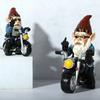 Novelty Garden Gnomes Statues Motorcycle Dwarf  Ornaments Outdoor Decor Naughty