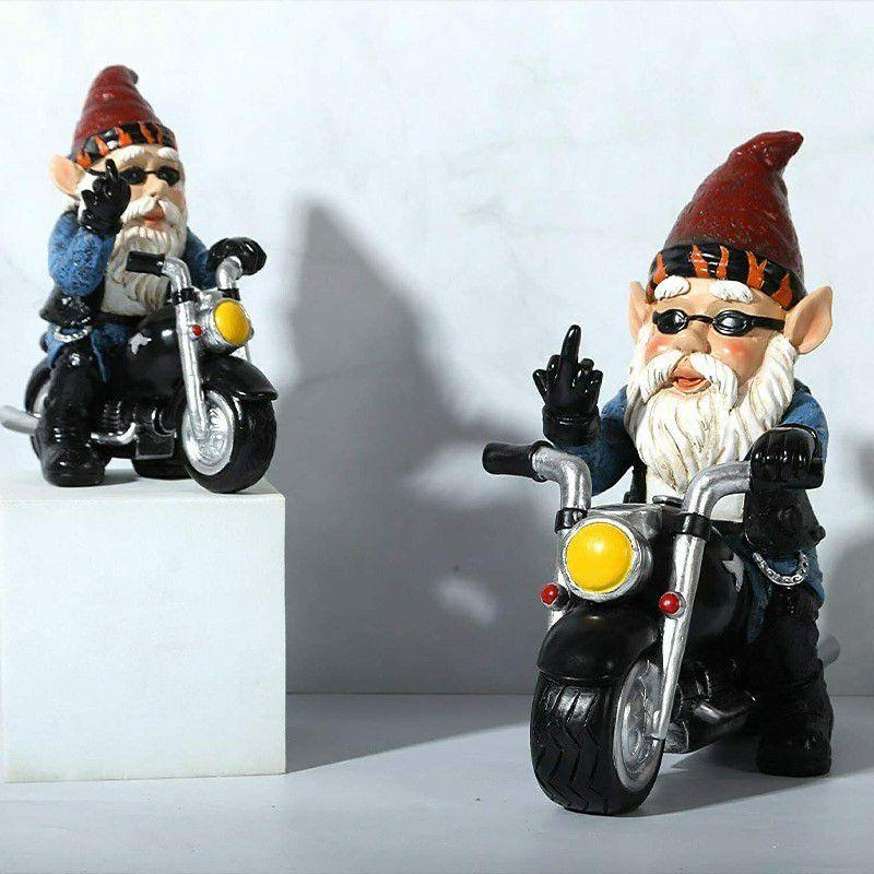 Novelty Garden Gnomes Statues Motorcycle Dwarf  Ornaments Outdoor Decor Naughty